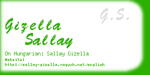 gizella sallay business card